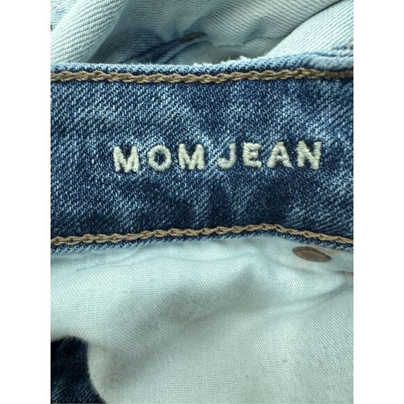 American Eagle Stretch Two Toned Denim Mom Jeans Size 12 - Picture 9 of 13